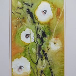 White Flowers by Sarion Gravelle-Harris  Image: White Flowers - Abstract Flowers Series Mounted