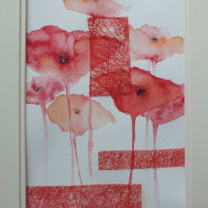Les Coquelicots  Image: Les Coquelicots -Abstract Flowers Mounted