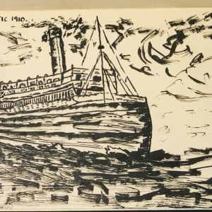 SS Lauretic c 1910 by Lon Bender