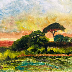Stand of Trees at Sunrise by Lon Bender