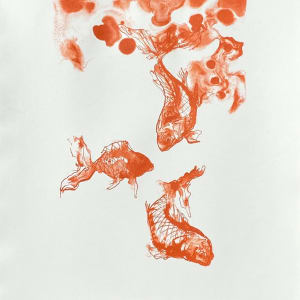 Goldfish litho by Philine van der Vegte
