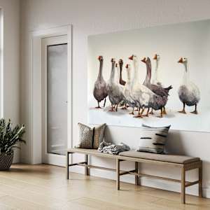 Nine geese by Philine van der Vegte 