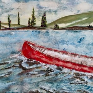 That Red Canoe ·  Image: That Red Canoe·Encaustic