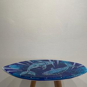 Humpbacks Circling (Side Table) by Jona Siverly, Image 2.