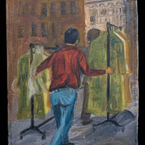 Self-portrait rolling textiles by W. Labiosa, Image 9.