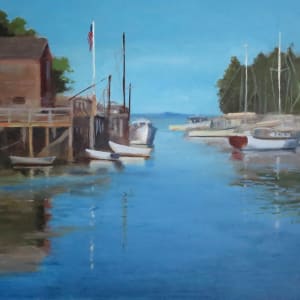Back Cove Boats by Mary Bryson
