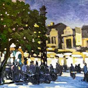 Marché nocturne by Phạm Luận