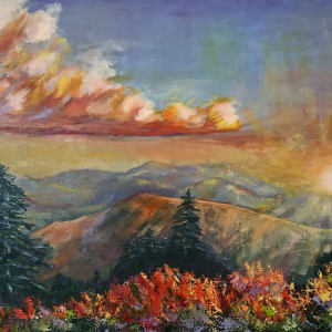 Blue Ridge Sunset by Linda Riesenberg Fisler