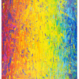Raining Rainbow:  Splash Left by Lisa Marie Studio