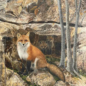 Camouflage-renards by Manon Bédard  Image: Fin renard, détail