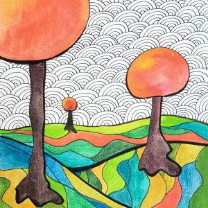 Groovy Tree Landscape 2023 by Jo Claire Hall, Image 1.