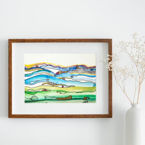 Abstract Watercolor Waves 2019 