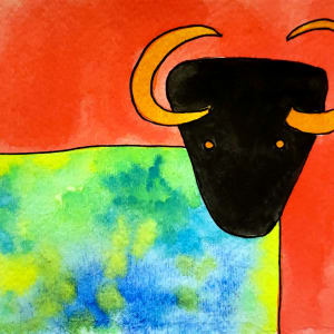 Tie Dye Cow 2019, Image 1.