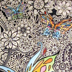 Black and White Butterfly Flower Power 2011 