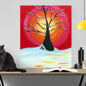 Snow Tree With Sunshine 2016 