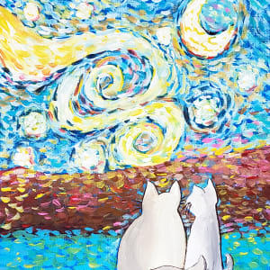 Starry Night Cats (2) 2020