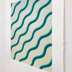 Untitled (teal waves) by Lucía Rodríguez Pérez 