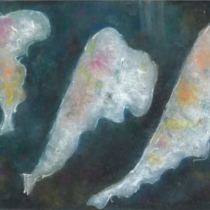 Space Whales - Group of Three by K Johnson