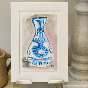 Mid 14th Century Blue and White Vase by JJ Hogan 