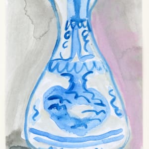 Mid 14th Century Blue and White Vase by JJ Hogan 