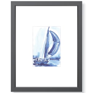 Growth will not happen on its own and it won't happen overnight, but it will happen. by JJ Hogan  Image: Nautical-inspired watercolor; modern black gallery frame, matted under glass.
CORRECTION, WHITE FRAME