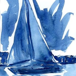 Each day prepares you for the next. by JJ Hogan  Image: Sailing-inspired blue and white petite watercolor