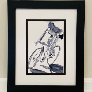 "We get good at what we choose to practice..." by JJ Hogan  Image: Sample of art in black wood frame, matted under glass.