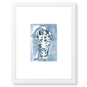 "Ornamental Vase #728" by JJ Hogan  Image: Chinoiserie-inspired vase watercolor and metallic