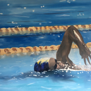 Swimming 4 by Meredith Howse Art