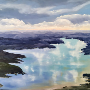 Blue Lake - Commission by Meredith Howse Art