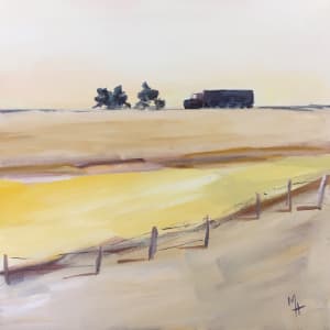 Three Silos, the Wheat Shed and the Wheat Truck by Meredith Howse Art 