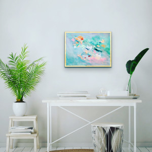 Aqua Opalescent by Meredith Howse Art 