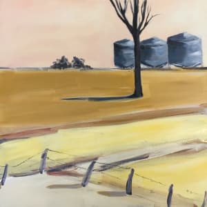 Three Silos, the Wheat Shed and the Wheat Truck by Meredith Howse Art 