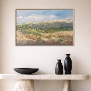 Round Bales and Sheep by Meredith Howse Art, Image 2.