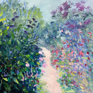 Love  Blooms Here by Meredith Howse Art