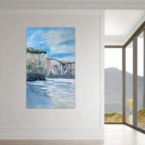 Tunnel Beach Dunedin by Meredith Howse Art 