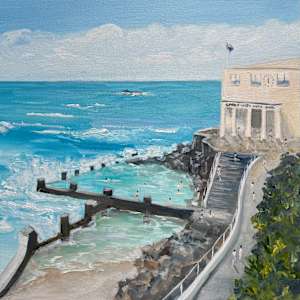 Coogee  Beach Vintage by Meredith Howse Art