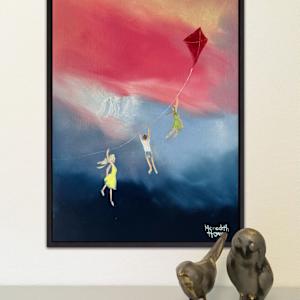 Red Kite Away by Meredith Howse Art 