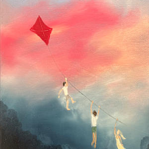 Red Kite Sky by Meredith Howse Art