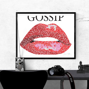 Gossip Metal Print - Limited edition by Susan Clifton  Image: Shown with a simple black frame.