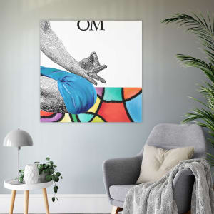 Om - Meditation Painting by Susan Clifton  Image: In a room setting