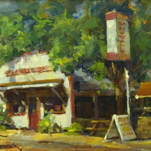 The Old Well Grille and Hotel (Plein Air) by Bruce Hancock