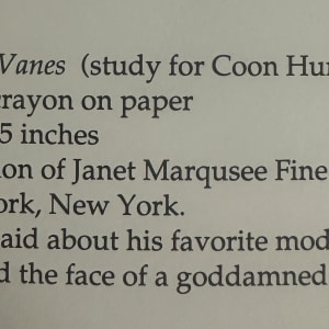 "Portrait: Arthur Vanes" Study for "Coon Hunter" by Fred Shane, Image 2.