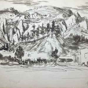 "Mountain Landscape with Pen and Ink" named by CLL by Fred Shane, Image 1.