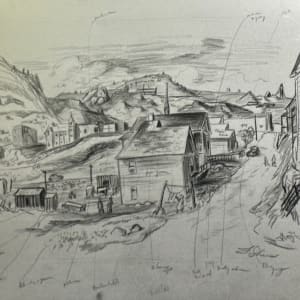 "Victor, CO, Pencil Sketch" named by CLL by Fred Shane, Image 1.