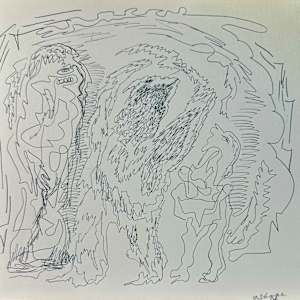 "Man and Beasts Abstraction" named by CLL by Fred Shane, Image 1.