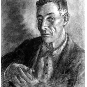 "Portrait of a Man, with Interlocked Fingers" named by CLL by Fred Shane, Image 1.