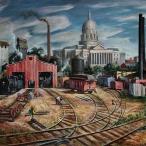"State Capitol, Jefferson City, Missouri, The" with Railway Yard by Fred Shane, Image 1.