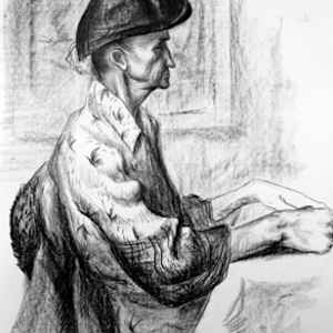"Portrait of Mrs. Kate Robinson, side view" named by CLL, originally titled "Portrait" by Fred Shane, Image 2.