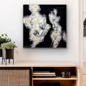 Dancing Clouds -1 by Shirley Williams  Image: Dancing Clouds 1 shown hung over a desk